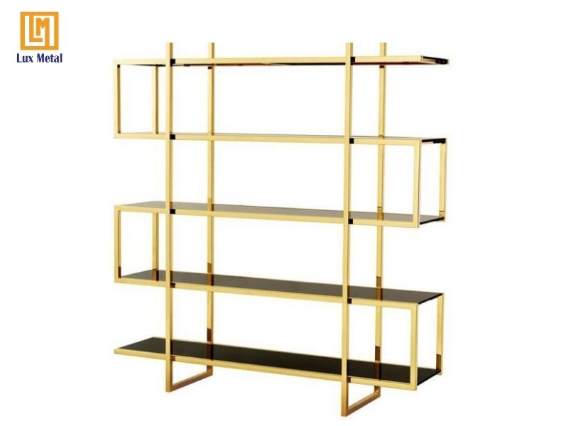 Dịch vụ gia công bào chấn, đột dập inox theo yêu cầu tại TPHCM Kệ trưng bày inox cao cấp được gia công chấn gấp với độ chính xác cao