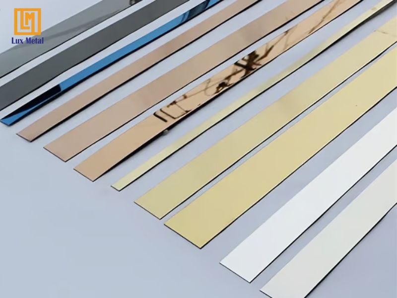 Nẹp Inox Trần Thạch Cao Nẹp la inox tạo đường viền trang trí trần thạch cao