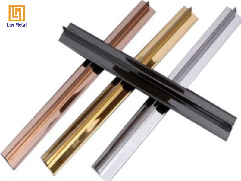 Nẹp Inox Trần Thạch Cao Nẹp inox chữ T kết nối và phân chia trần thạch cao