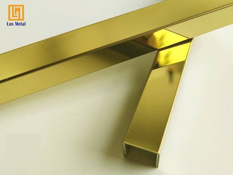 Nẹp Inox Trần Thạch Cao Nẹp inox chữ U trang trí và bảo vệ cạnh trần thạch cao