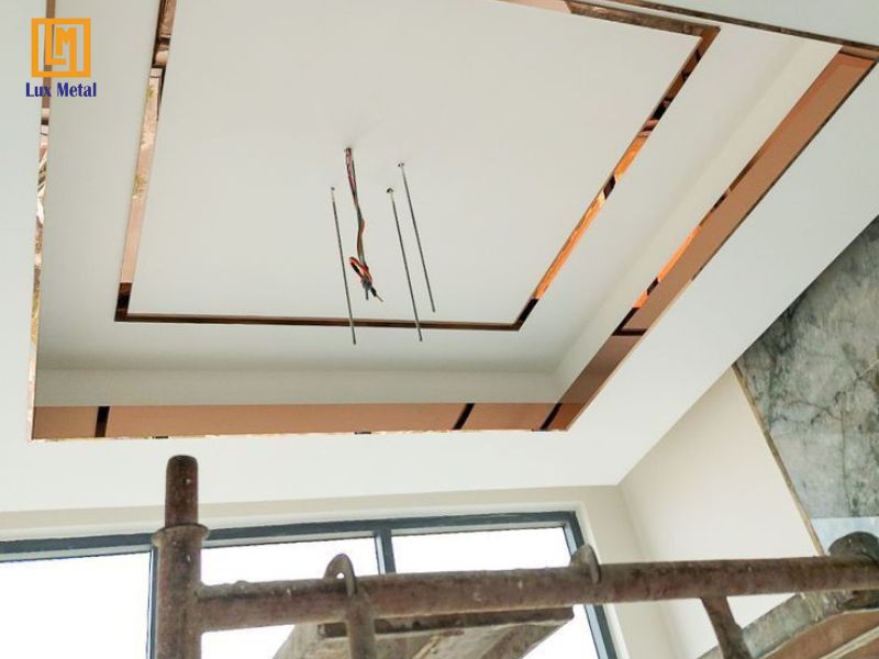 Nẹp Inox Trần Thạch Cao Quy trình thi công nẹp inox trần thạch cao