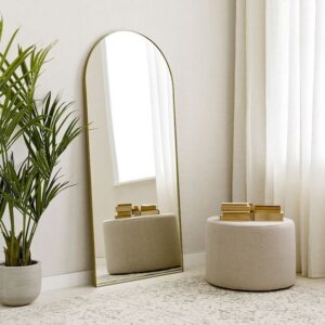 GƯƠNG ĐỨNG VIỀN VÒM KIM LOẠI VÀNG