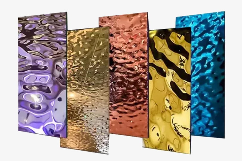 Tấm inox 3D sóng nước có nhiều mẫu đa dạng