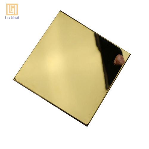 Tấm Inox Vàng Gương Tấm inox 304 vàng gương chống ăn mòn cao dùng cho công trình cao cấp