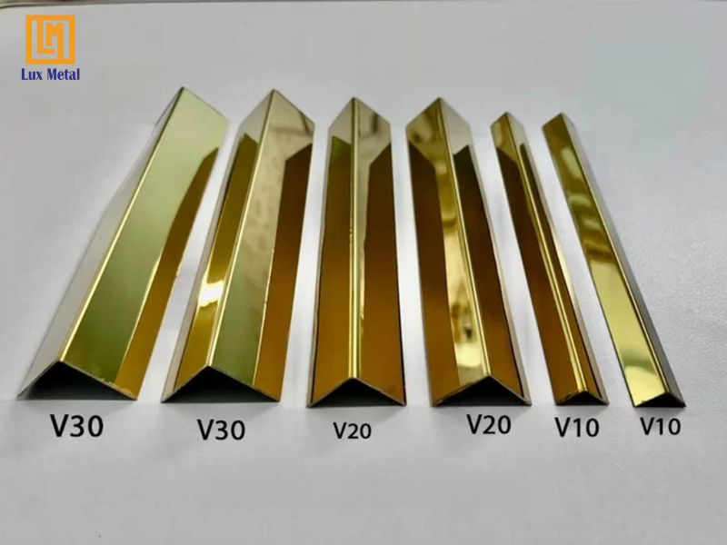 Các kích thước v inox phổ biến