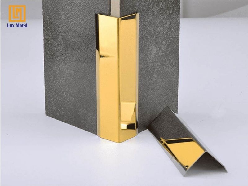 Nẹp inox chữ V với thiết kế đặc trưng giúp bảo vệ góc tường