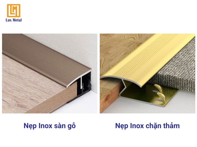 Nẹp Inox kết thúc cho sàn gỗ và thảm trải sàn
