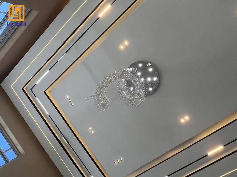 Nẹp Inox trang trí viền trần thạch cao hiện đại