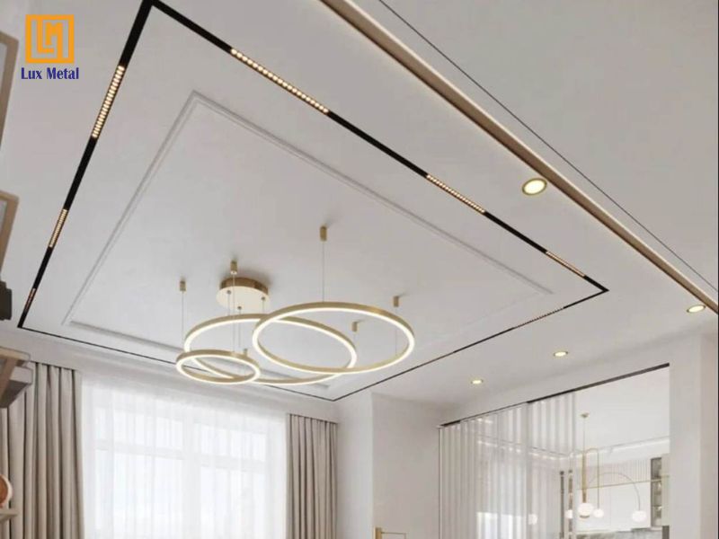 Nẹp Inox trang trí và bảo vệ cạnh trần thạch cao