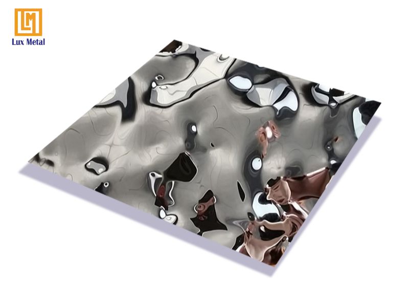 Tấm inox sóng nước với họa tiết gợn sóng độc đáo