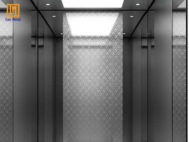 Tấm inox được sử dụng để trang trí cabin thang máy