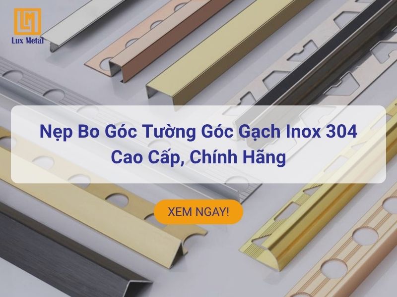 Nẹp inox bo góc tường 304 cao cấp