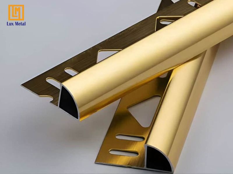 Mẫu nẹp inox bo góc tròn 1 cánh theo yêu cầu