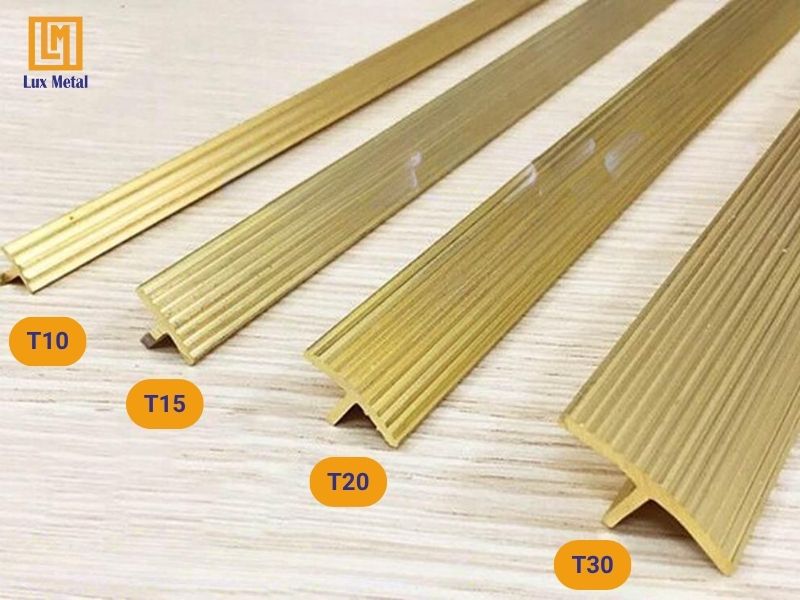 Nẹp inox chống trơn chữ T đa dạng kích thước