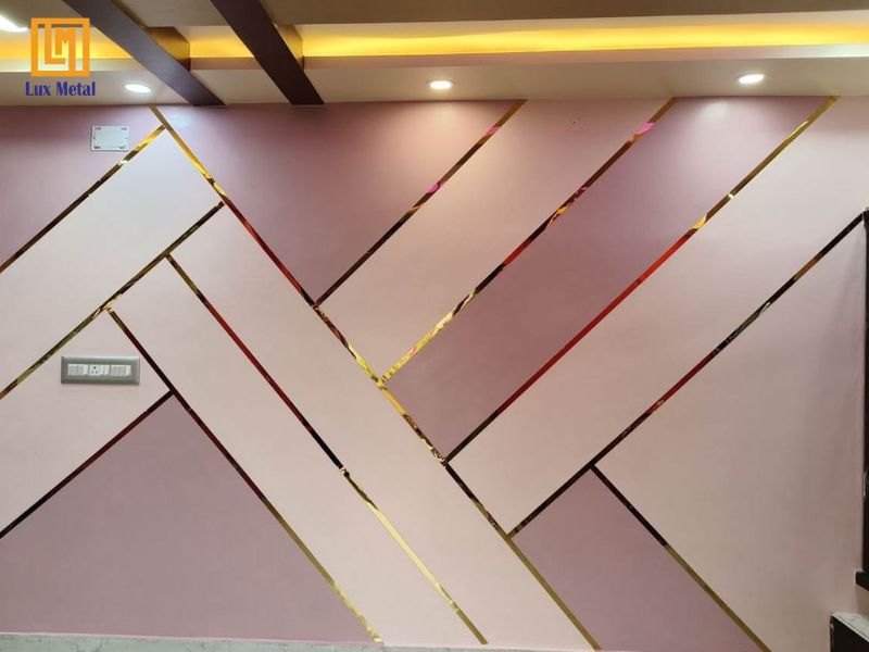 Nẹp T inox trang trí vách tường sang trọng hiện đại