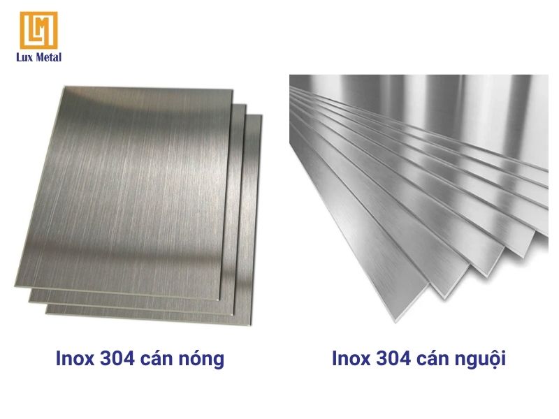 Tấm inox 304 cán nguội có bề mặt sáng bóng hơn inox cán nóng