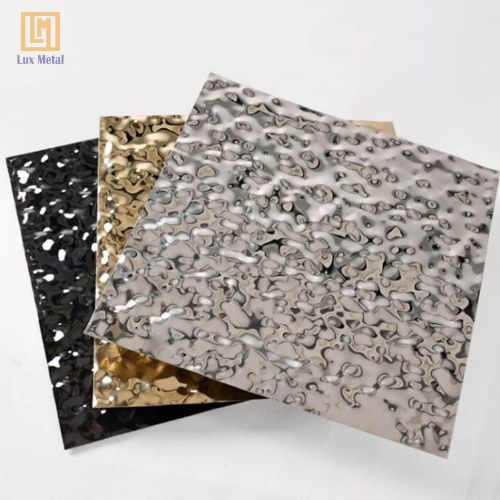 Tấm inox 3d sóng nước đa dạng màu sắc