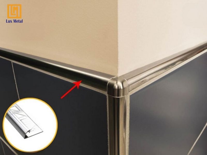 Nẹp inox bo tròn bảo vệ các cạnh góc tường trong nhiều không gian