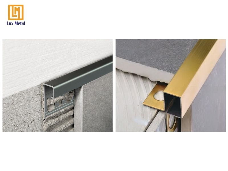 Nẹp inox góc vuông được ứng dụng rộng rãi trong các công trình xây dựng