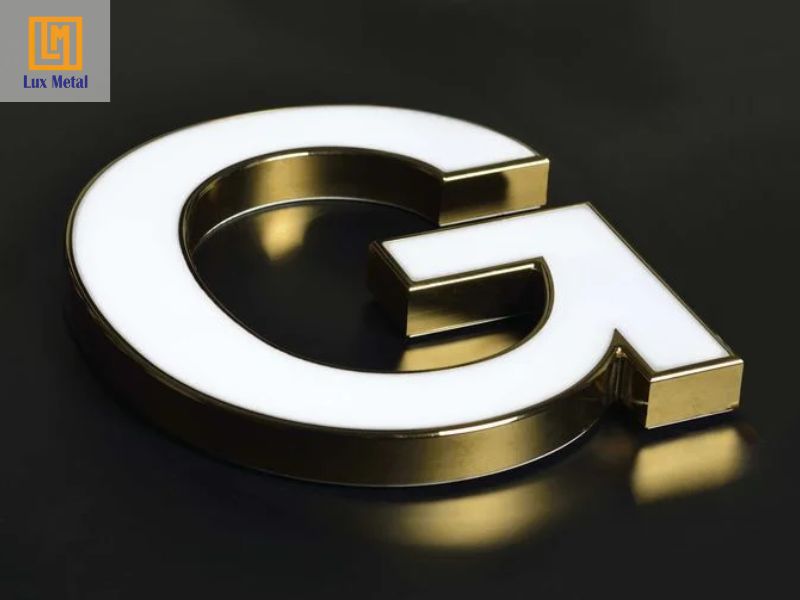 Gia công chữ nổi inox 304 | Báo giá thi công chữ inox tại TPHCM Chữ inox mặt mica xuyên sáng với LED tích hợp