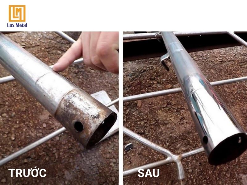 Dịch vụ gia công đánh bóng inox theo yêu cầu tại TPHCM Inox sau khi được đánh bóng trở nên thẩm mỹ và bền bỉ hơn