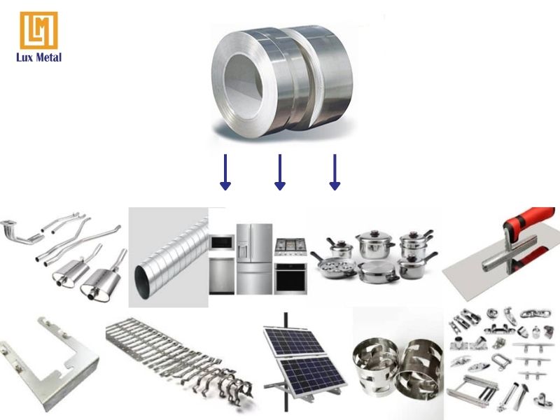 Nẹp inox cuộn được ứng dụng rộng rãi trong nhiều lĩnh vực