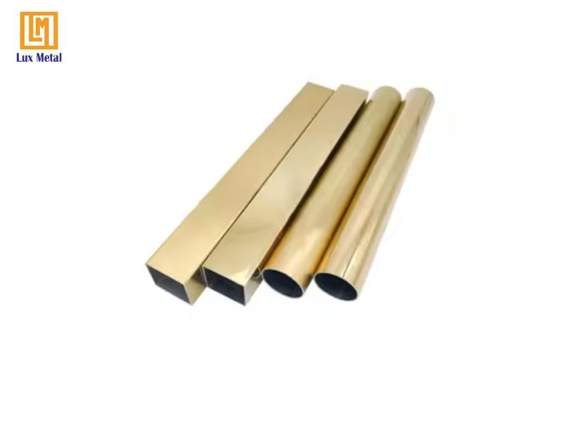 Dịch vụ gia công inox mạ vàng uy tín, chất lượng tại TPHCM Ống và hộp inox mạ vàng trang trí nội thất hiện đại