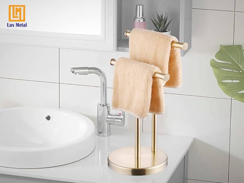 Dịch vụ gia công inox mạ vàng uy tín, chất lượng tại TPHCM Thanh treo khăn inox mạ vàng cao cấp sang trọng