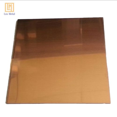 Tấm Inox Gương Đồng Tấm inox gương đồng 304 độ bền cao, được ứng dụng rộng rãi trong nhiều lĩnh vực