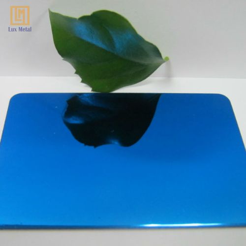 Tấm Inox Gương Xanh Dương Inox gương xanh dương 304 cao cấp chống ăn mòn tốt