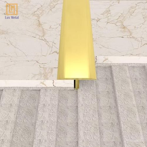 Nẹp Inox Chữ T 12mm Nẹp inox T12 che khe giãn cách của vật liệu