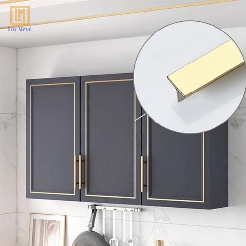 Nẹp Inox T8 mm Nẹp inox T8 ứng dụng trong trang trí viền tủ