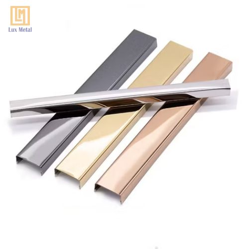 Nẹp Inox Chữ U 10mm Nẹp inox U10 bền bỉ với đa dạng màu sắc thẩm mỹ