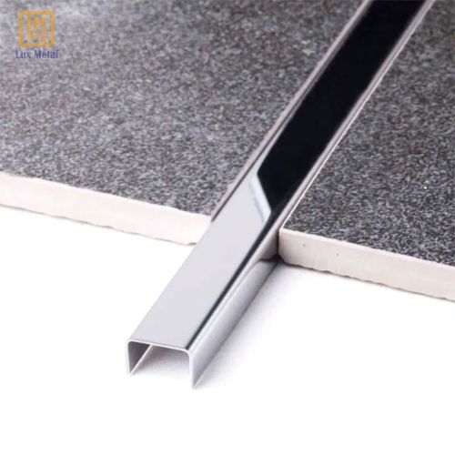 Nẹp Inox Chữ U 10mm Nẹp inox U10 được lắp âm sàn giúp che khe hở hiệu quả