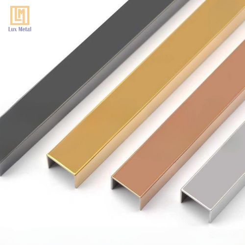 Nẹp Inox Chữ U 15mm Nẹp inox U15mm với nhiều màu sắc và tính thẩm mỹ cao