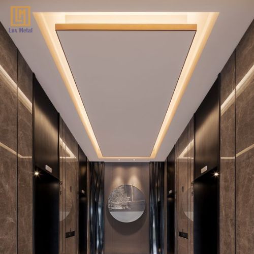 Nẹp V inox 40x40 ứng dụng trong trang trí trần thạch cao