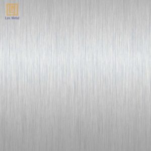 Tấm inox xước trắng cao cấp với bề mặt sáng bóng và đường xước đồng đều