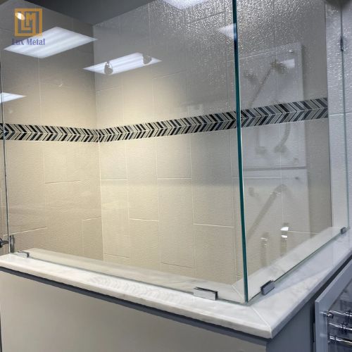 Nẹp U Inox Kính Cường Lực Hoàn thiện bắt vít U inox vách kính cho nhà tắm