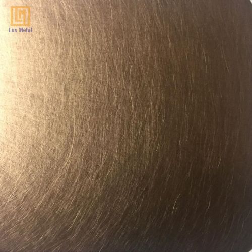 Tấm inox xước rối màu đồng chính hãng