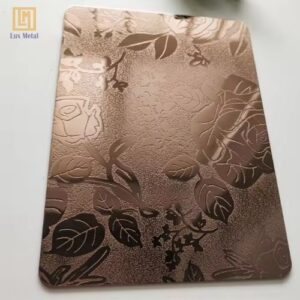 Trang chủ Mẫu inox hoa văn dập nổi 08 với họa tiết hoa hồng đầy thẩm mỹ