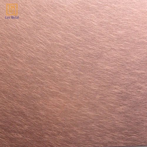 Tấm inox hồng xước rối cao cấp, bề mặt thẩm mỹ