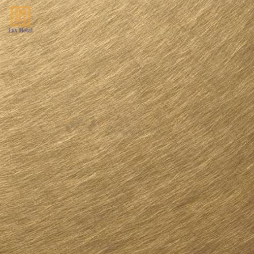 Tấm inox vàng vân xước rối cao cấp