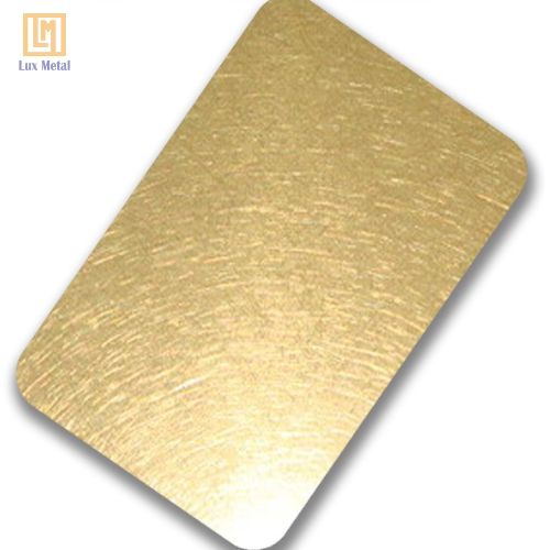 Tấm Inox Xước Rối Màu Vàng Gold Lux Metal cung cấp tấm inox vàng xước rối cao cấp, chính hãng