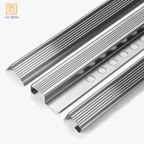 Nẹp inox chống trượt cầu thang chữ U cao cấp
