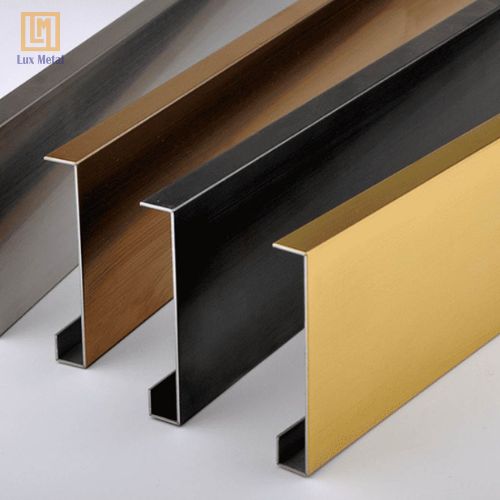 Nẹp chân tường inox 304 S-CV với thiết kế chữ U hiện đại, thẩm mỹ