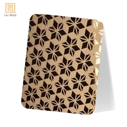 Tấm Inox hoa văn mẫu 02 với công nghệ ăn mòn hiện đại