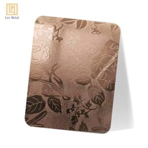 Tấm inox hoa văn dập nổi 08 với họa tiết hoa hồng độc đáo