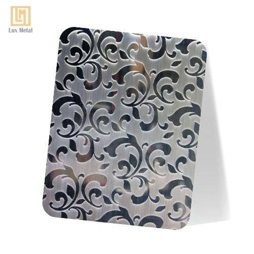 Tấm inox hoa văn trang trí họa tiết hoa dâu