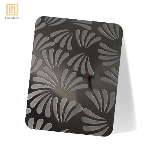 Tấm inox hoa văn 07 họa tiết lá cỏ